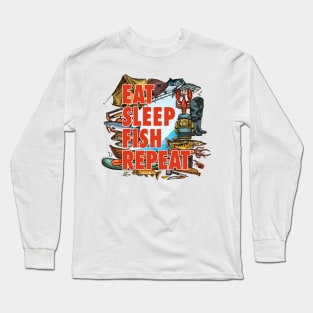 Eeat Sleep Fish Repeat Long Sleeve T-Shirt